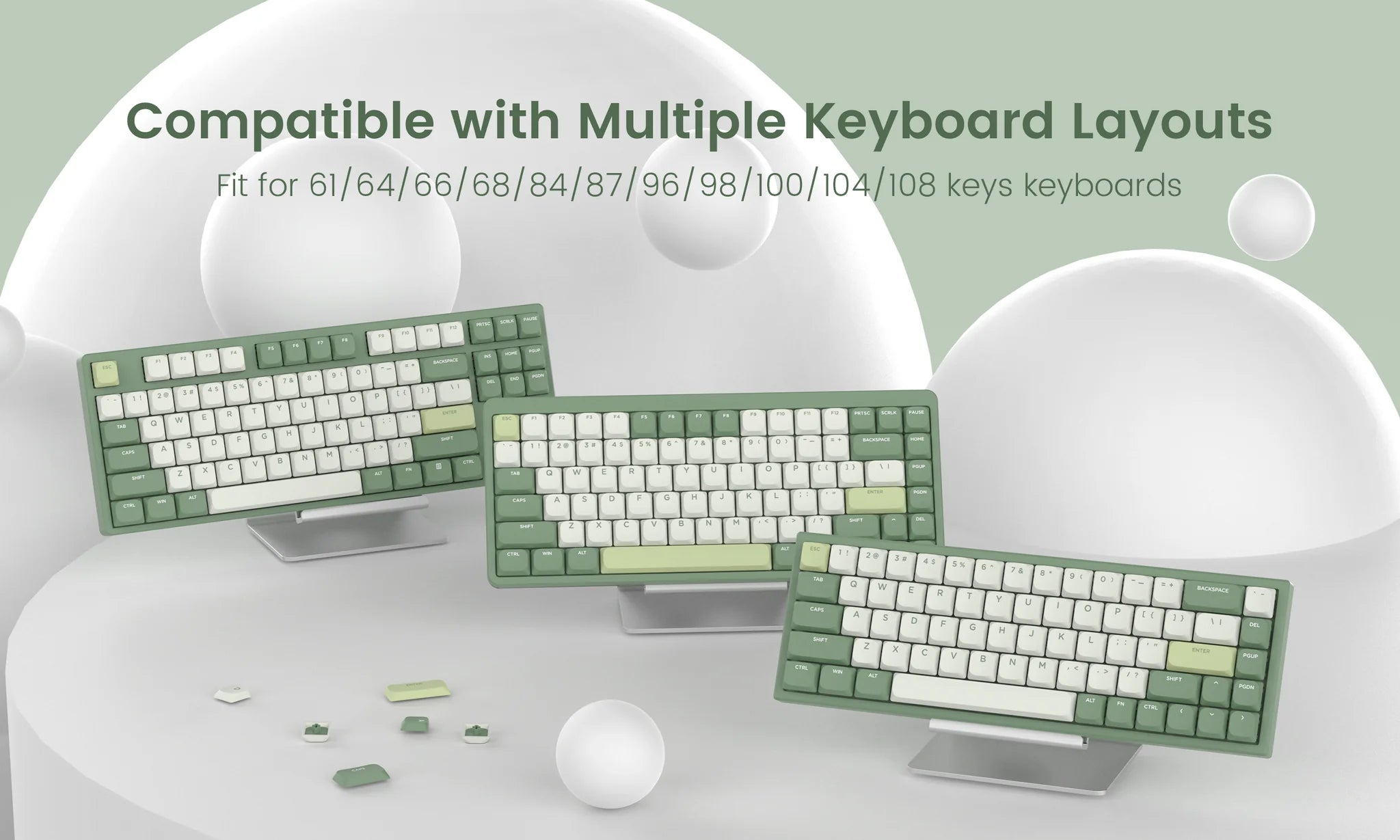 XVX Skyline R2 - Low Profile PBT Double-Shot Keycap Set