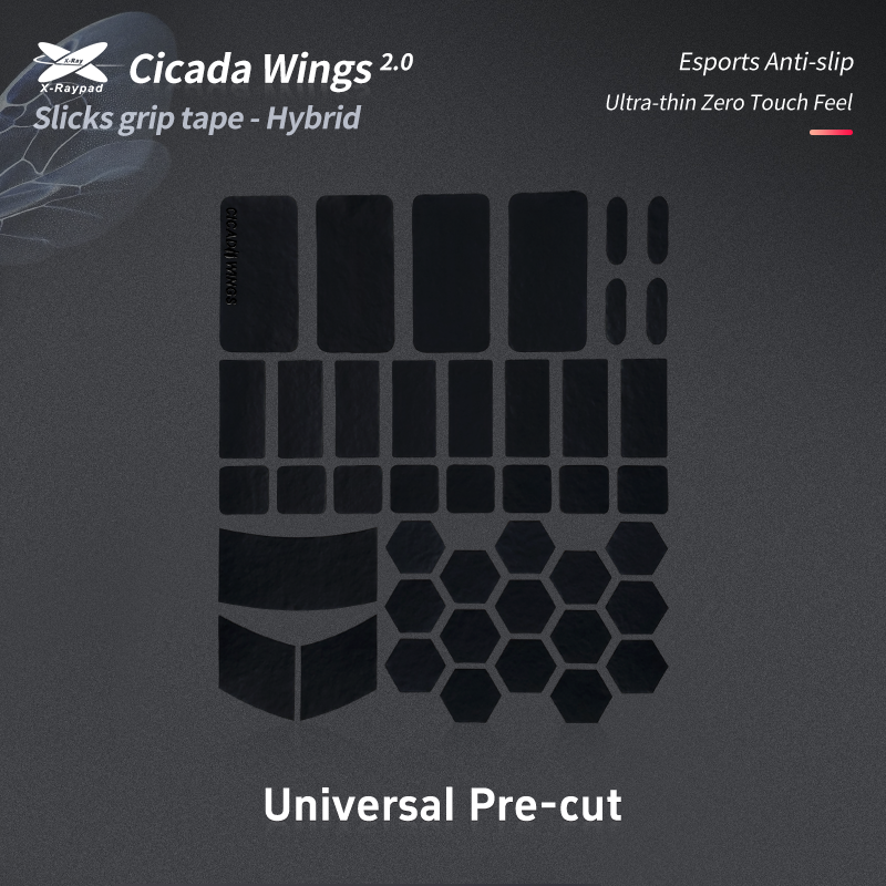 [Pre-Order] Xraypad Cicada Wings V2 Slicks Universal Pre-cut Grip Tape