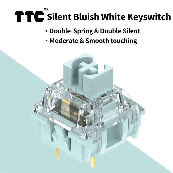 [Pre-Order] TTC Silent Bluish White Switch-Tactile Style