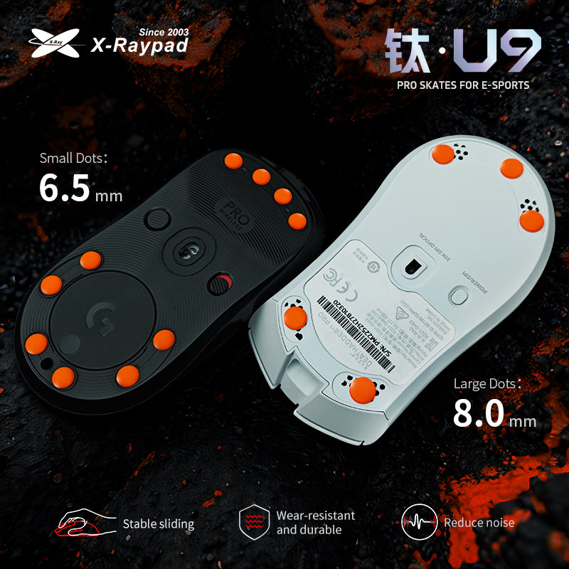 X-Raypad Titanium U9 Universal Dot Mouse Skates
