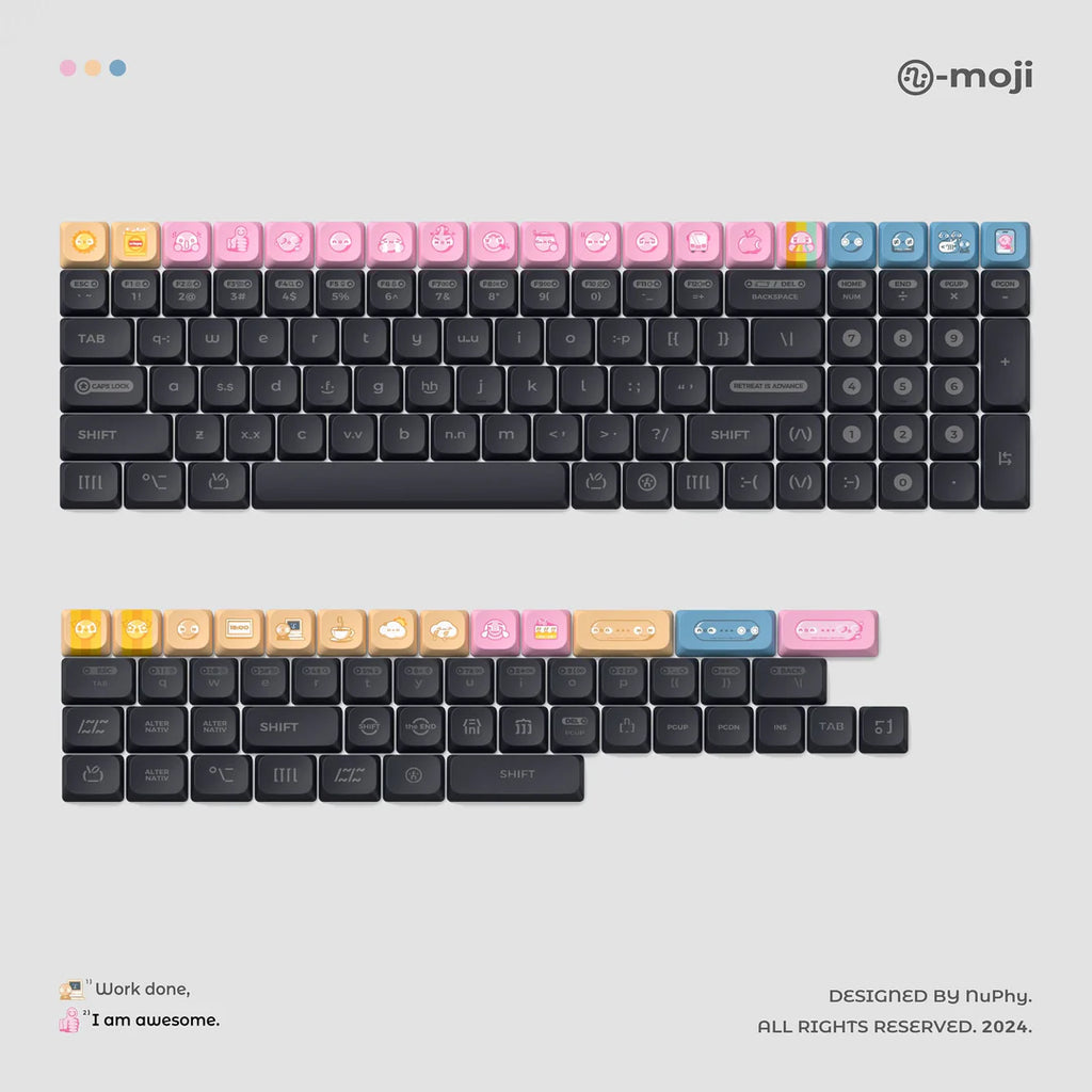 NuPhy Numoji nSA Profile Dye-sub PBT Keycaps