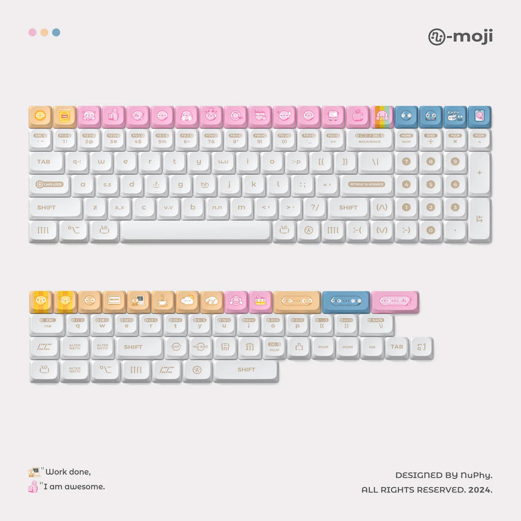 NuPhy Numoji nSA Profile Dye-sub PBT Keycaps